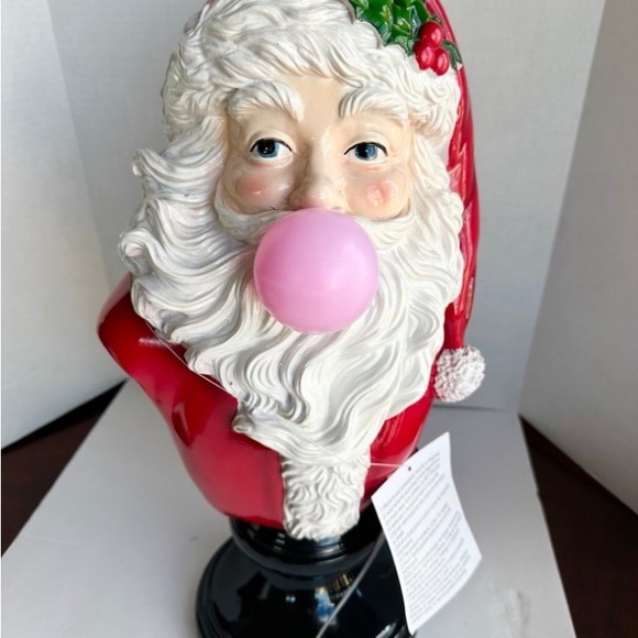 SANTA CLAUS Light Up LED BLOWING Bubble CHRISTMAS Bust HOLIDAY Viral TikTok New - Picture 2 of 3